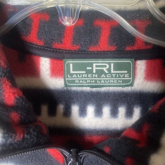 Lauren Ralph Lauren Active Southwest Fleece Cable Knit Jacket Womens XL Zip-Up L - Picture 2 of 10